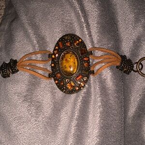 Vintage bracelet with stones all over it. Very pretty!